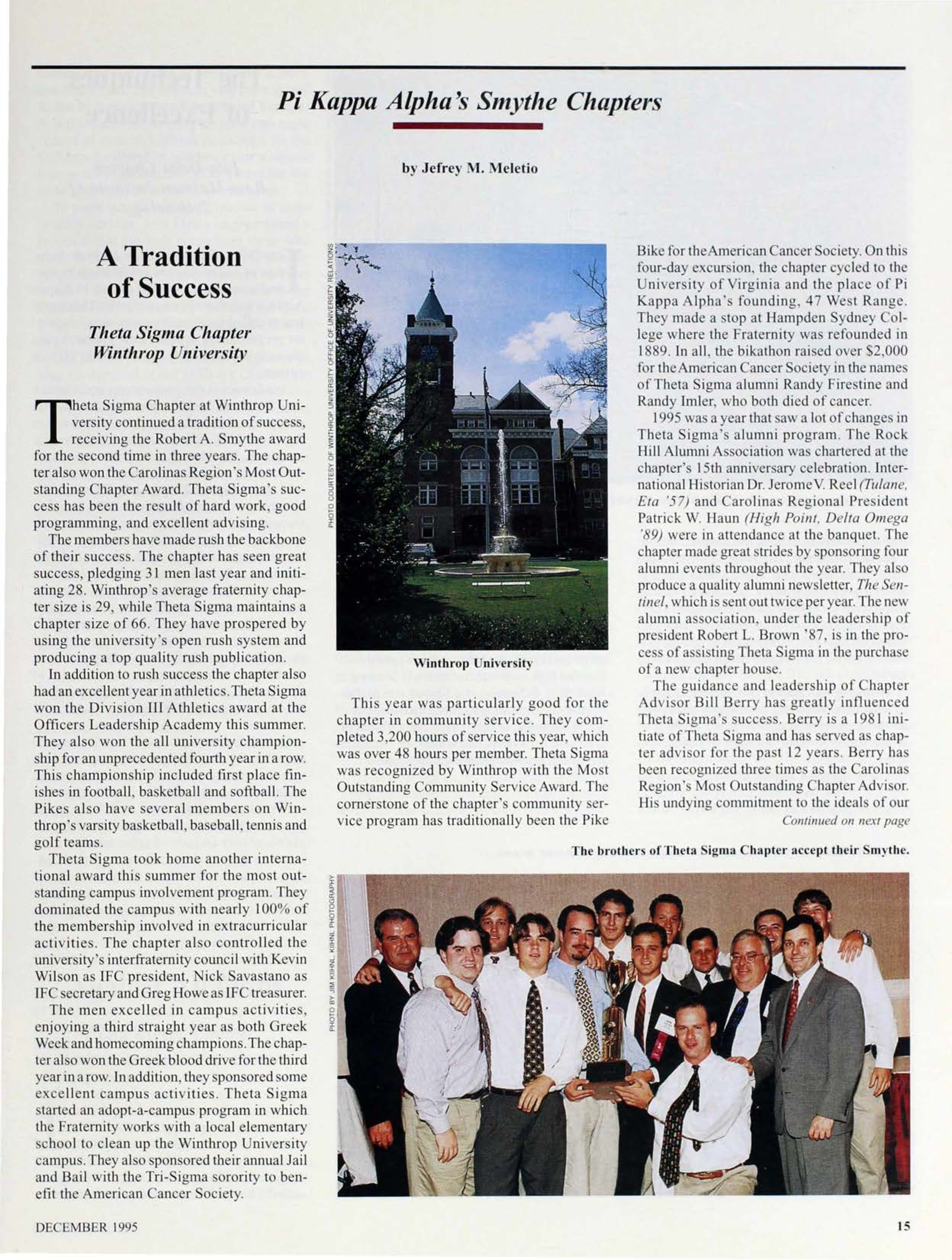 Pi Kappa Alpha's Smythe Chapters